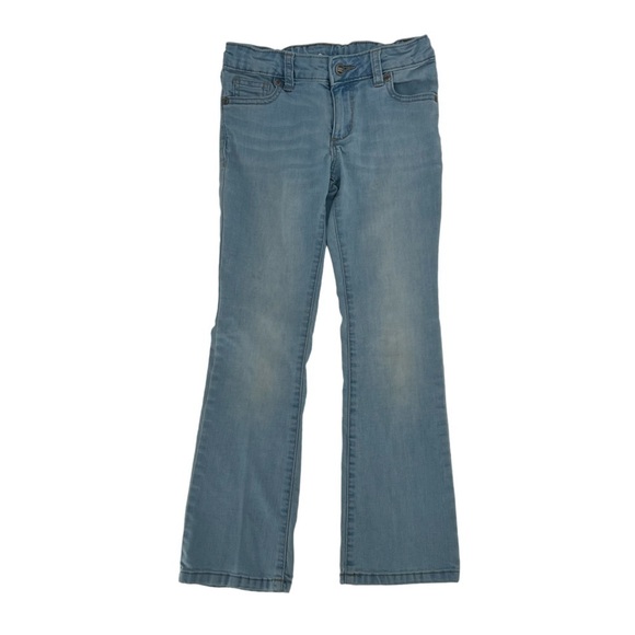 Wonder Nation Girl's Wide Leg Adjustable Ankle Strap Jeans Size 7 - Picture 1 of 5